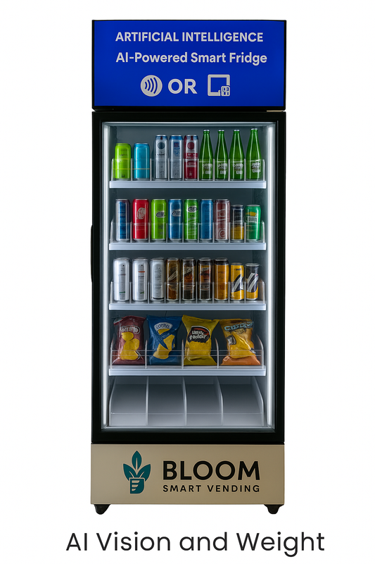 AI Smart Vending Fridge – Vision + Weight Sensors