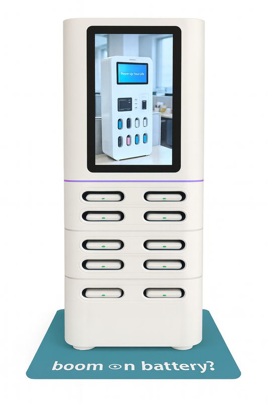 Bloom Smart Power Bank Rental Station with Digital Advertising Screen
